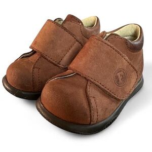 Falcotto brown leather infant baby shoes size 3.5 (US)/18 (EU)
